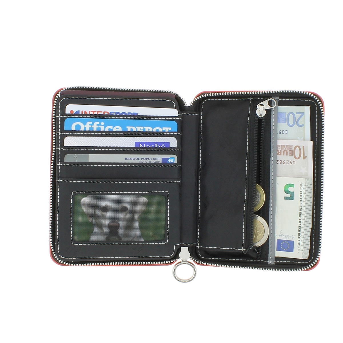 OGON Aluminum Wallet Quilted Passport - Platinium